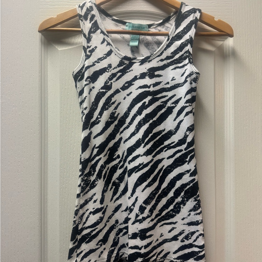 Stylish Zebra Print Tank Top